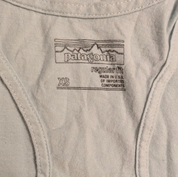 Patagonia Blue Racerback Tank Top, Size Extra Small, Athleisure Sporty Comfy - Picture 3 of 5